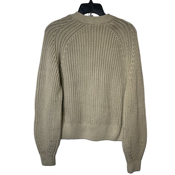 Everlane The Textured Cotton Cardigan in Field Green Medium New - Picture 7 of 10